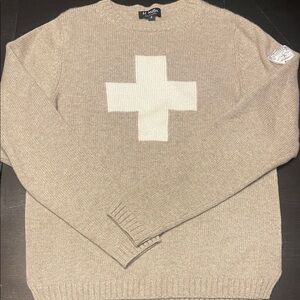 M.Miller Cashmere Sweater with White Cross Design